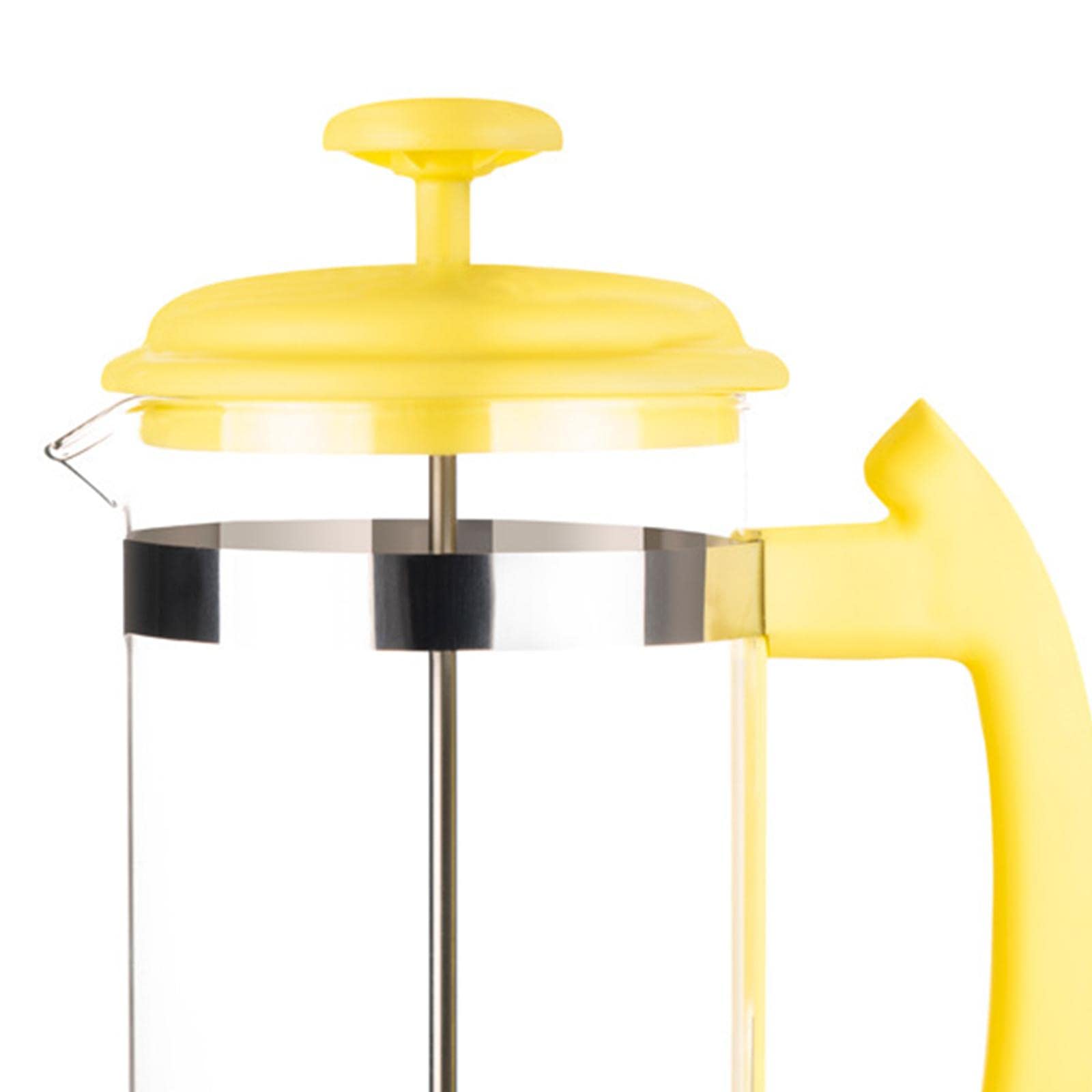 Fenteer 12-Cup Borosilicate Glass Coffee Maker - Durable & Heat Resistant for Office, Home, or Camping - Perfect for Morning Brews & Family Gatherings (Yellow)