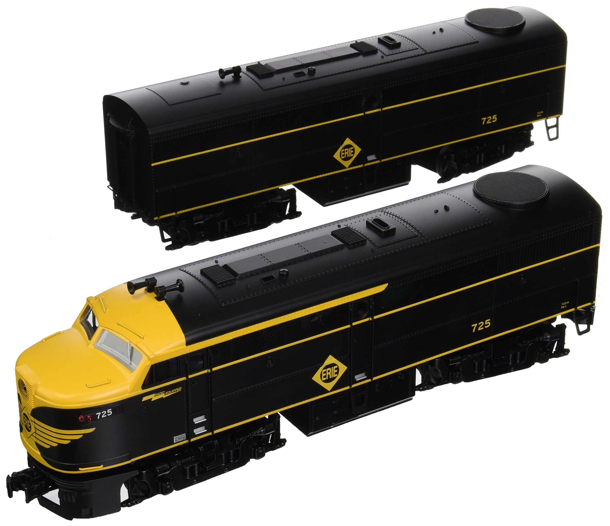 Bachmann Industries FA-1 & FB-1 O Scale Diesel Train Set - Erie 725A & 725B | Model Railroad Collection for Collectors & Enthusiasts | Perfect for Home Layouts & Train Displays