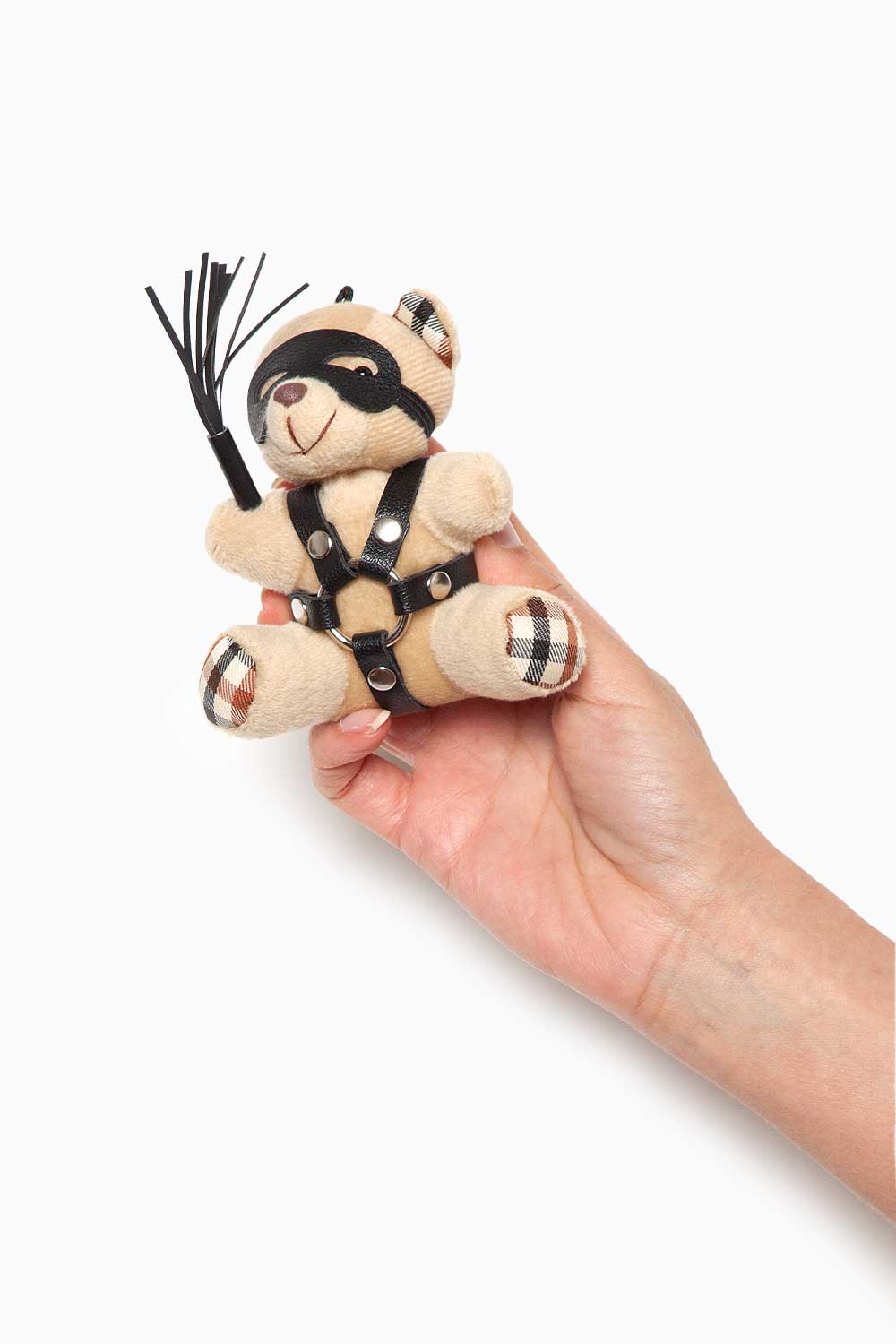 OSITO BDSM Plush Keychain - Cute Teddy Bear Keyring for BDSM Lovers, Perfect for Gifts, Bags, and Accessories