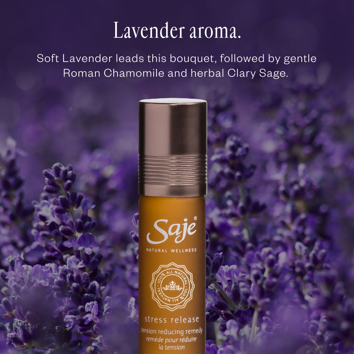 Stress Relief Roll On Essential Oil - Natural Aromatherapy for Relaxation & Anxiety Relief - Perfect for Home, Office & Travel Use