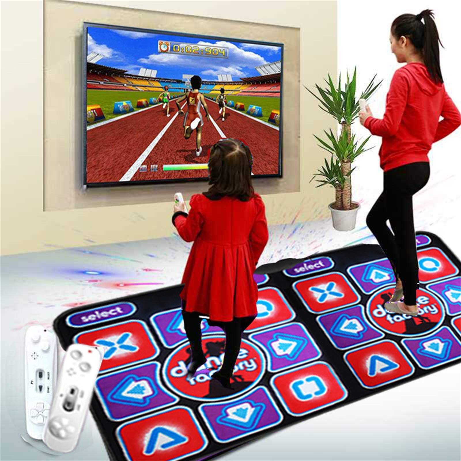 Non-Slip Double Dance Mats for Yoga, Baby Play & Home Exercise - Soft Step Blanket for Dancers, Kids & Gamers - Perfect for Dance Practice, Yoga Sessions & Toddler Playtime