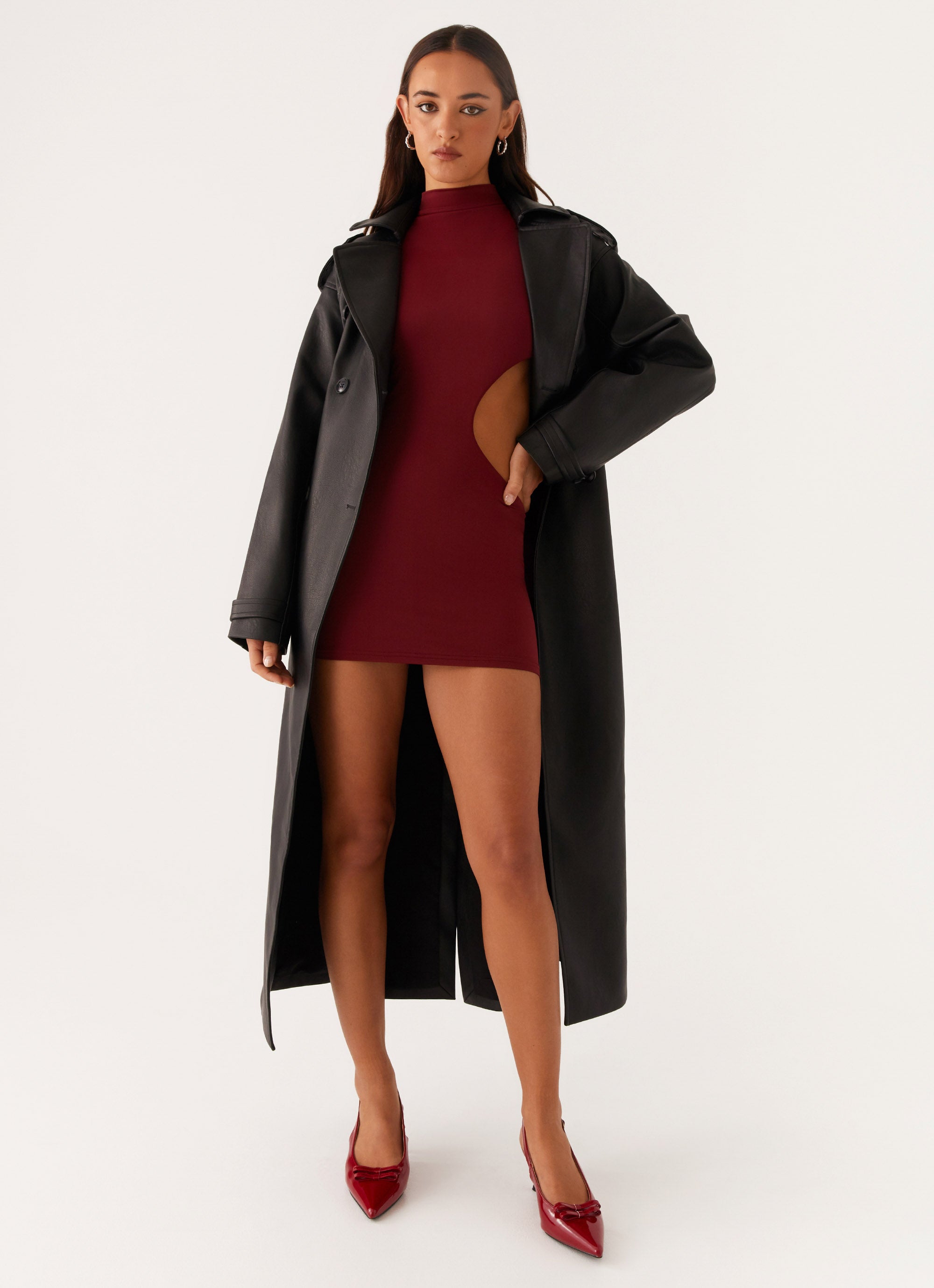 Premium Cleveland Trench Coat for Women - Classic Black Waterproof Long Coat | Perfect for Office, Travel & Fall Fashion