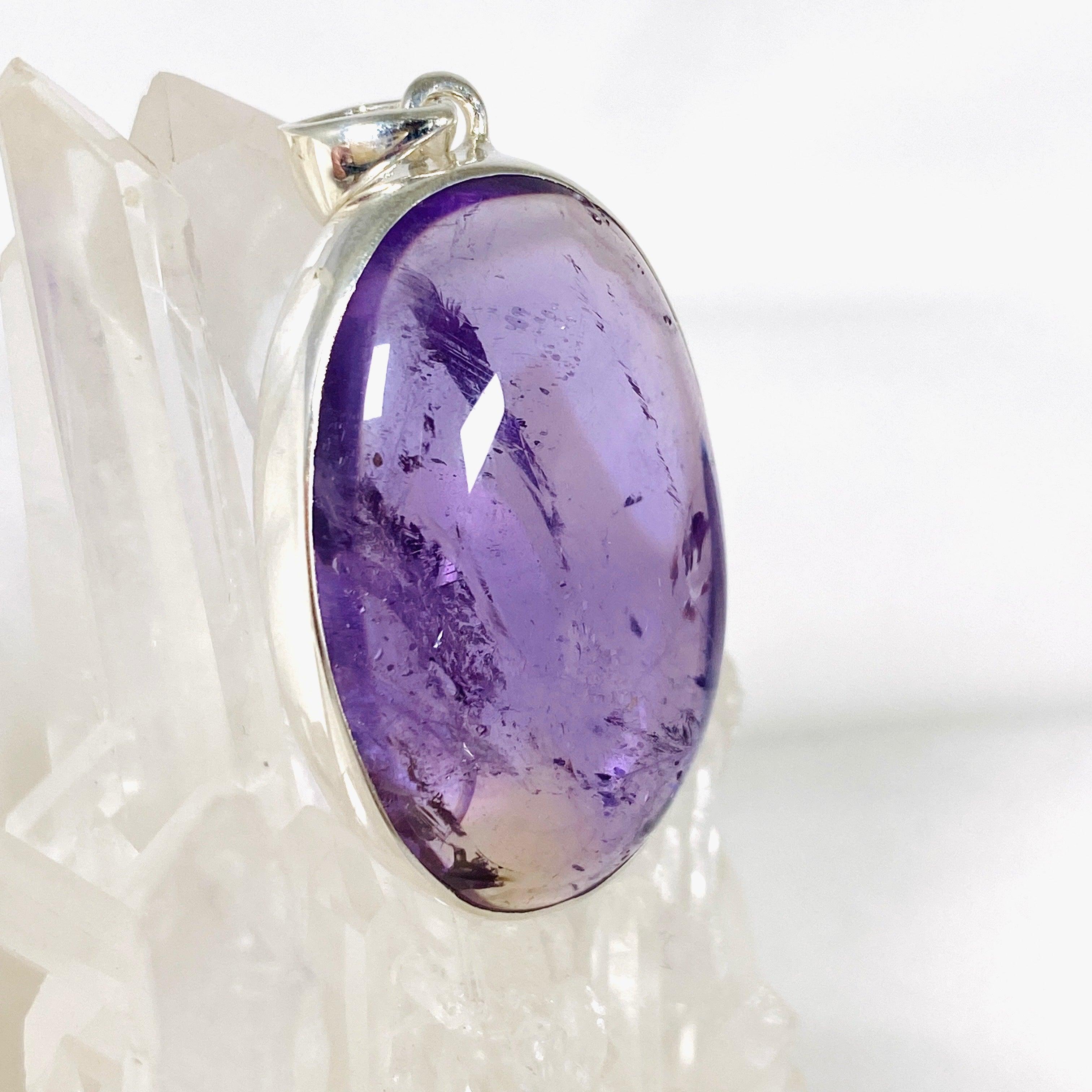 Natural Ametrine Oval Pendant Necklace - 925 Sterling Silver Jewelry for Women - Elegant Gift for Birthday, Anniversary & Special Occasions | Perfect for Evening Parties, Date Nights & Formal Events