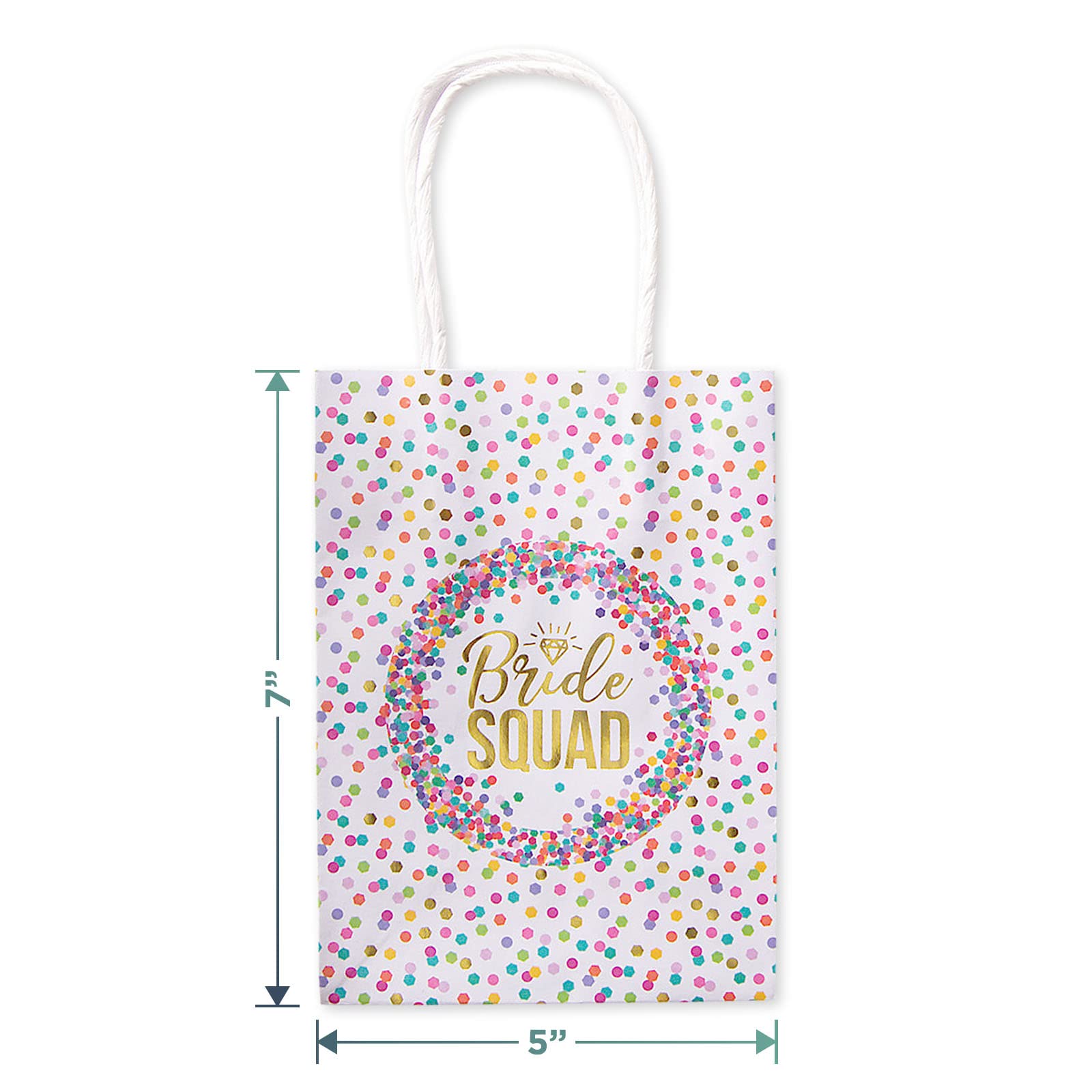 Bridal Shower & Bachelorette Party Favor Bags - 16 Pack 5x7 Inch Gift Bags for Bride Squad, Wedding Party Decorations - Perfect for Bridesmaid Gifts, Wedding Favors & Special Occasions
