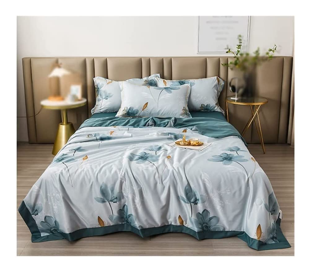 Z Create Design Lightweight Tencel Summer Cooling Blanket - Breathable Air Conditioning Quilt Set (4-Piece, 150x200cm) - Perfect for Hot Weather, Bedroom & Guest Room Comfort