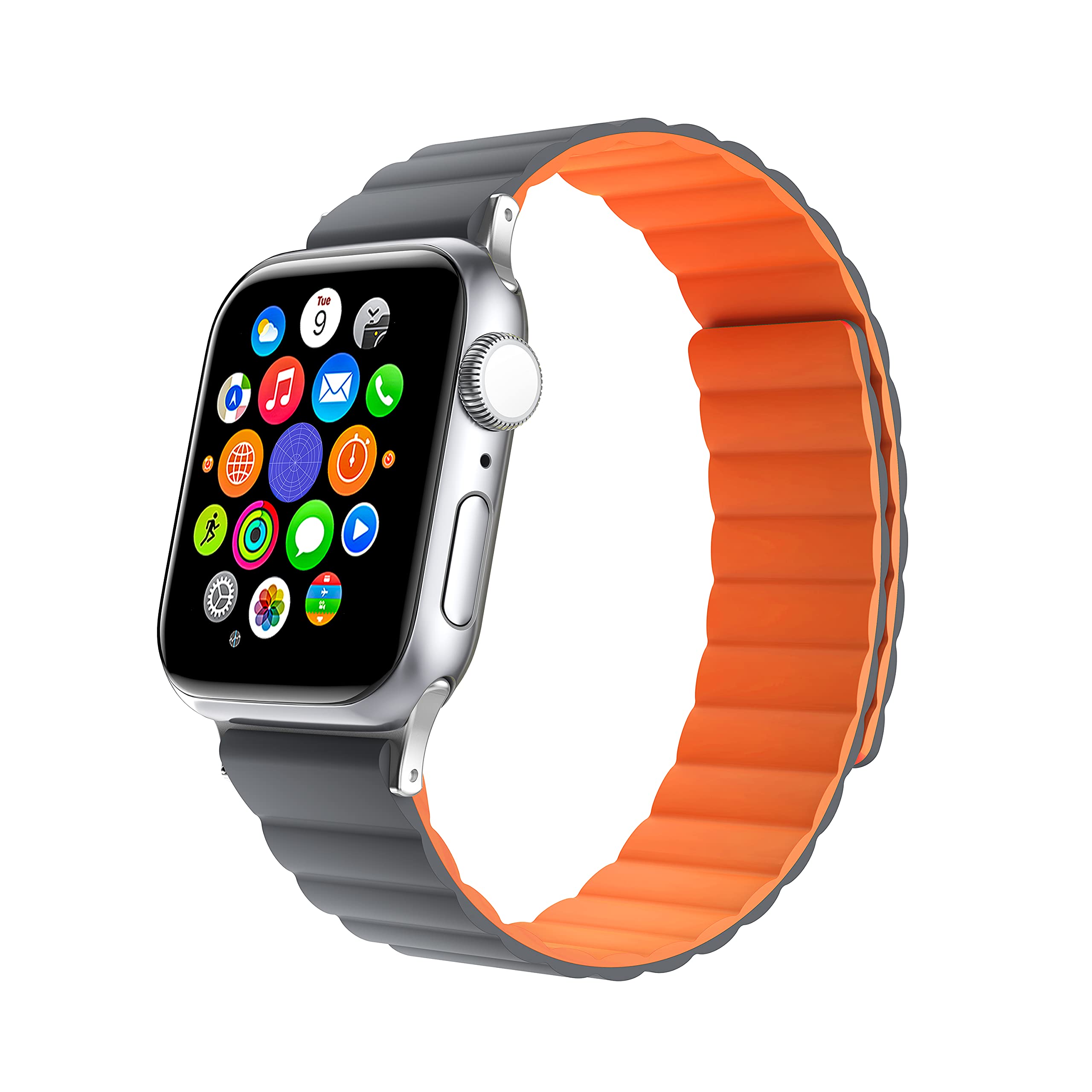 Premium Magnetic Apple Watch Bands - Compatible with iWatch Series SE/6/5/4/3/2/1 (38mm/40mm/42mm/44mm) - Durable Silicone Adjustable Strap for Women & Men - Perfect for Workouts, Running & Everyday Wear