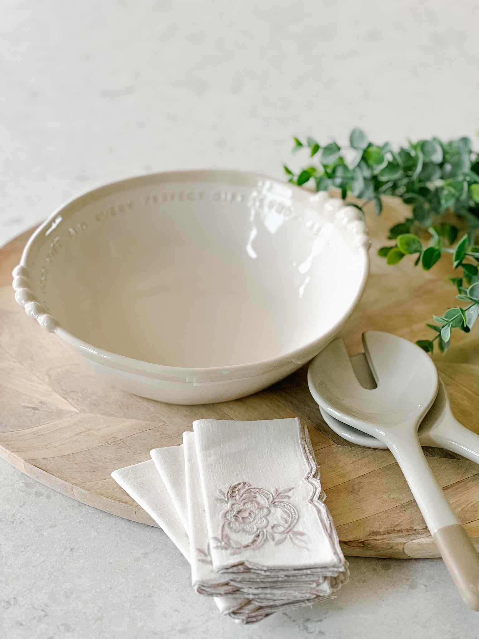 Every Good Gift Serving Bowl - Elegant Ceramic Bowl for Salads, Pasta & Desserts - Perfect for Dinner Parties, Holidays & Family Gatherings