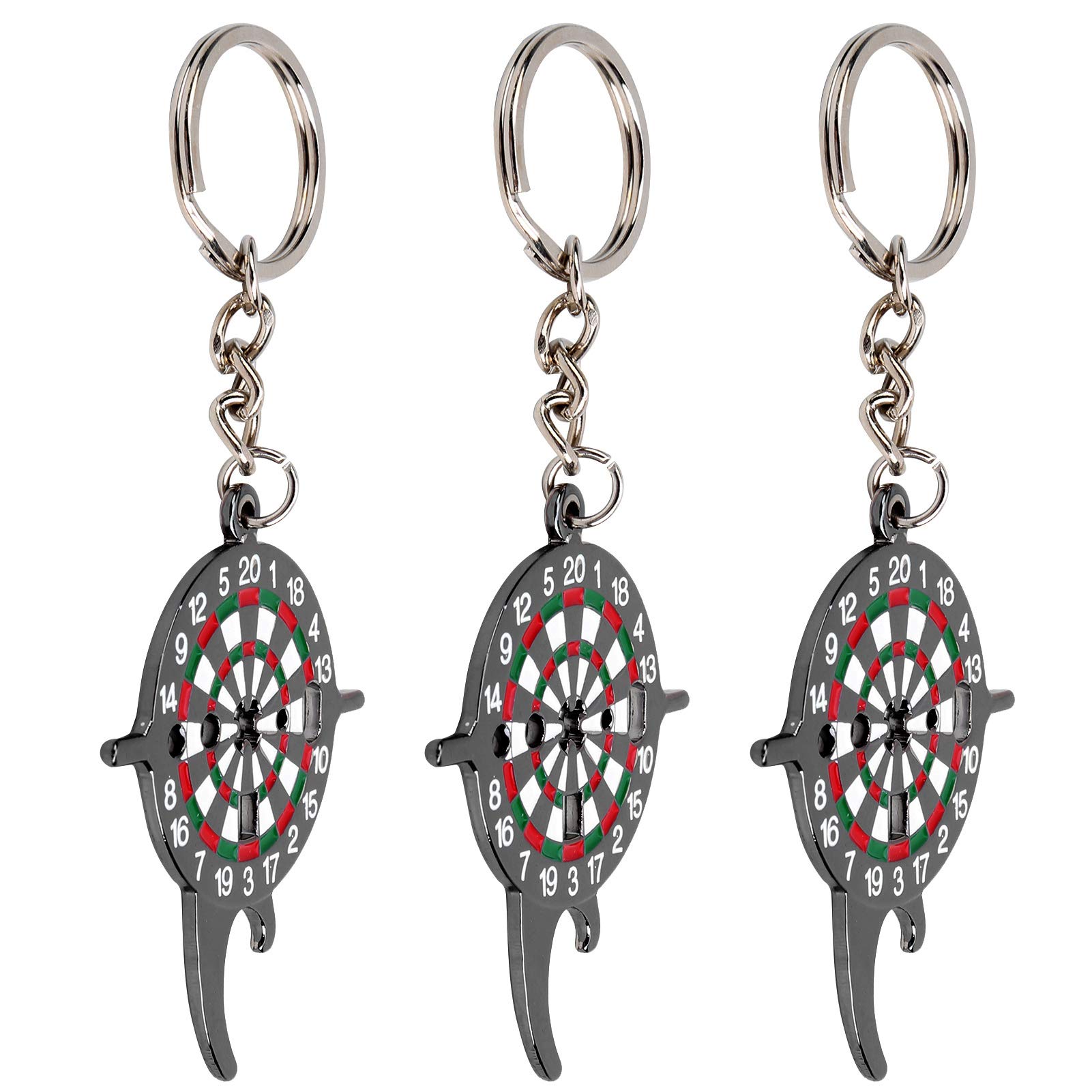 LZKW 3-Pack Multifunctional Keychain Set - Durable Iron Key Rings for Home, Office, Bar & Travel Essentials | Perfect for Keys, Tools, and Small Accessories Organization