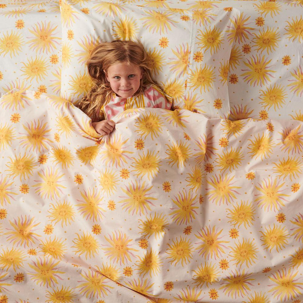 Little Ray of Sunshine 100% Cotton Flat Sheet - Soft & Breathable Bed Sheet for Comfortable Sleep - Perfect for Home, Hotel, and Dorm Room Use