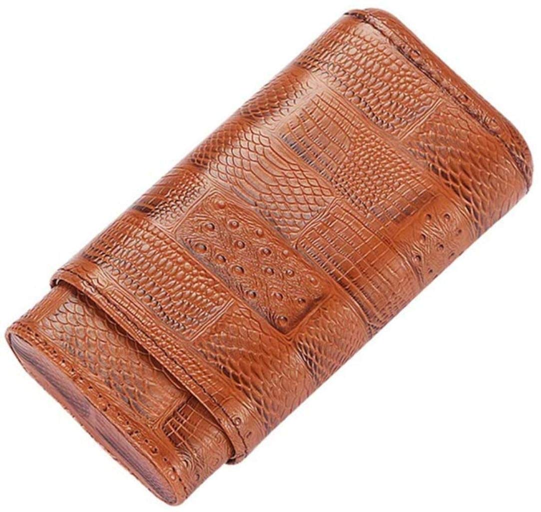 Premium Leather Travel Humidor Case - Portable Cigar Box with 3 Tubes for Cigar Storage | Perfect for Business Travel, Outdoor Adventures & Gifts for Cigar Lovers