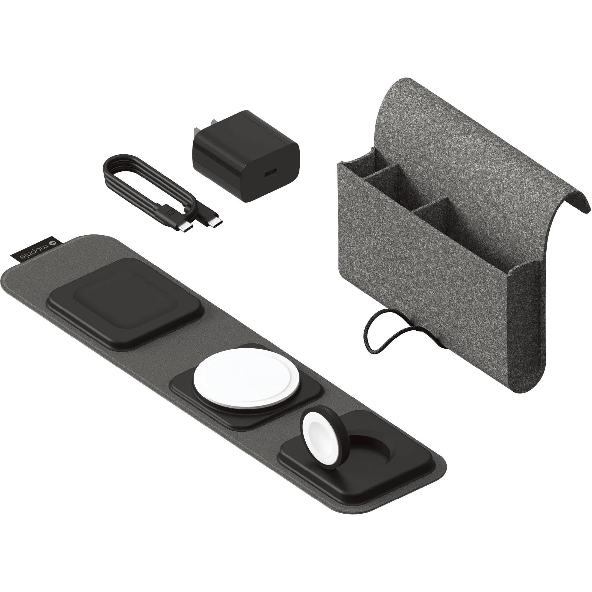 Mophie Snap+ Multi Device Travel Charger with Power Supply & Case - Fast Charging for iPhone, Android, AirPods - Perfect for Travel, Office & Home Use