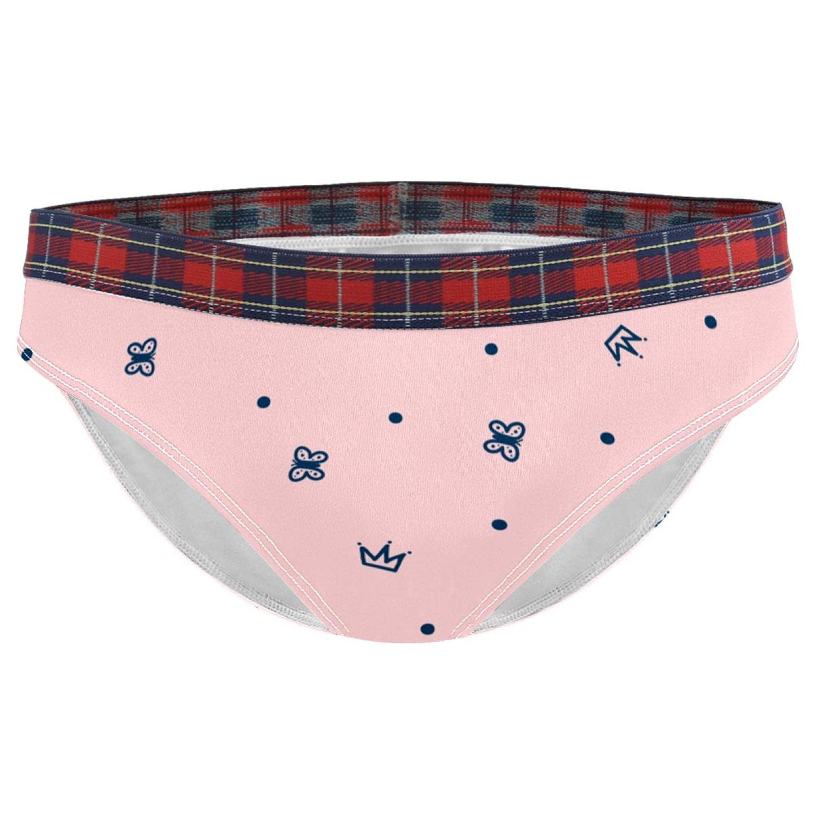 Cute Crown Stars Pink Women's Bikini Brief Underwear - Sexy Comfortable Panties for Beach, Pool & Summer Vacation