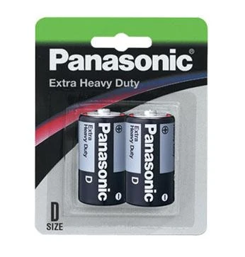 Panasonic Extra Heavy Duty D Size Alkaline Batteries R20NP/2B - Long Lasting Power for Flashlights, Toys, Radios & Emergency Devices