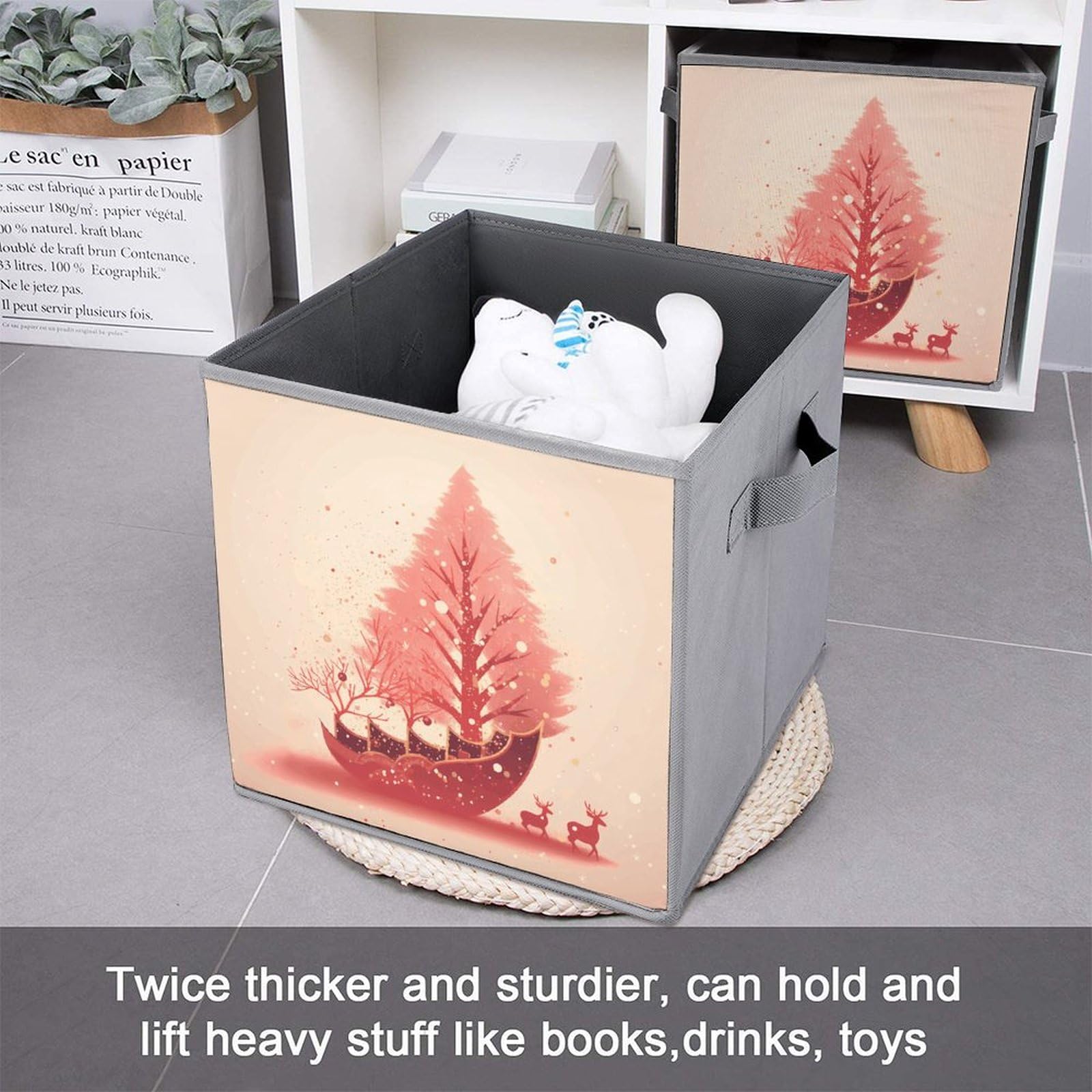 Collapsible Waterproof Storage Cube Bins with Handles - 6 Pack Organizer Baskets for Toys, Clothes & Home Organization | Perfect for Closets, Bedrooms, Offices & Nativity Scene Storage