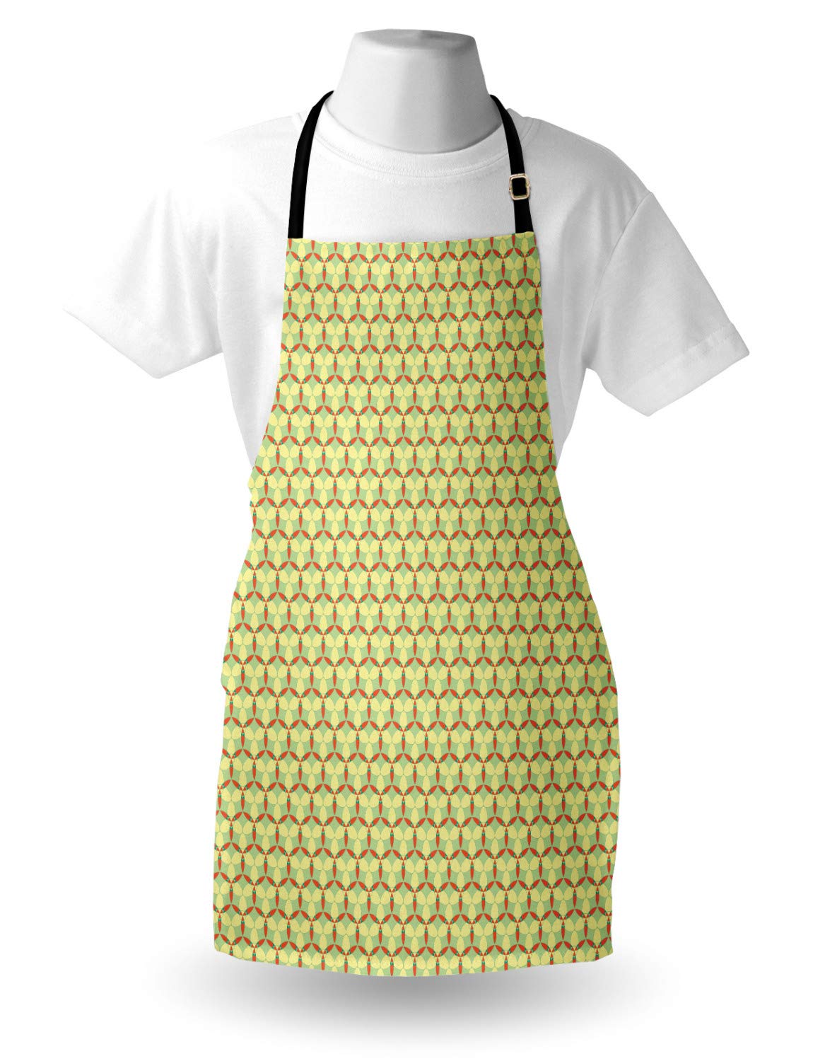 Ambesonne Abstract Apron - Geometric Kitchen Bib for Cooking & Gardening