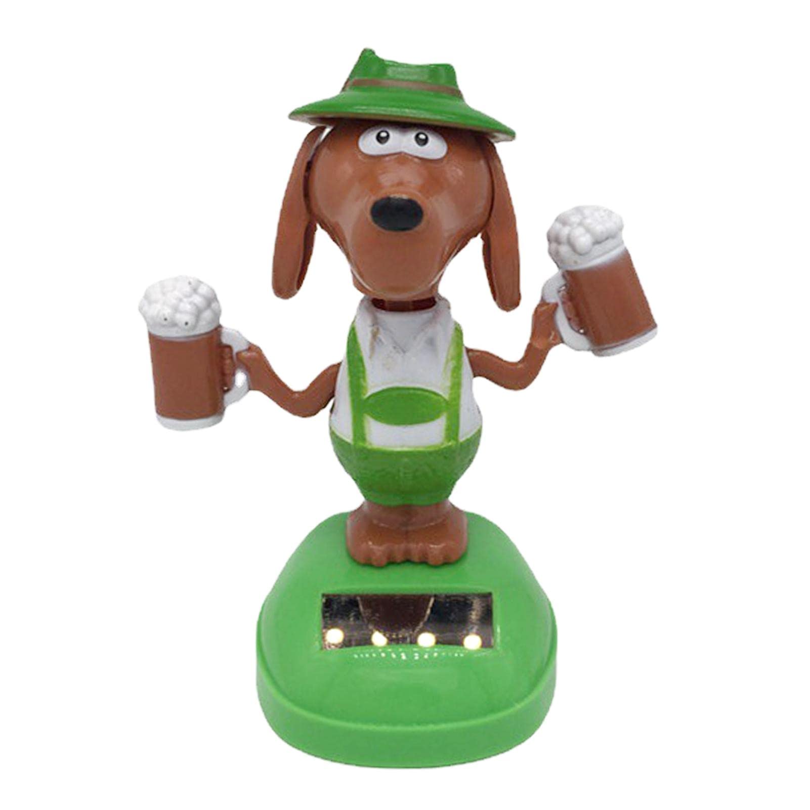 Solar Powered Dancing Dog Toy - Funny Swinging Animal Figure with Eco-Friendly Solar Panel | Car Dashboard Decor & Home Decoration Gift for Pet Lovers | Perfect for Office Desk, Garden Party & Birthday Presents