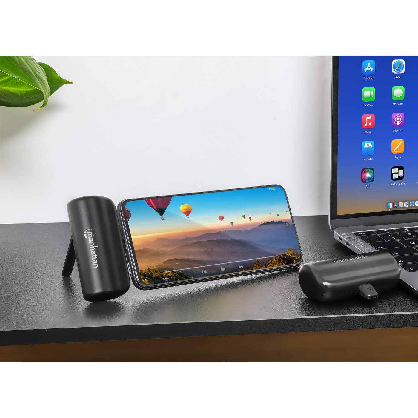 Portable 5000mAh Nano Power Bank with Built-in USB-C Plug & 10W Fast Charging - Perfect for Travel, Camping, and Emergency Phone Charging