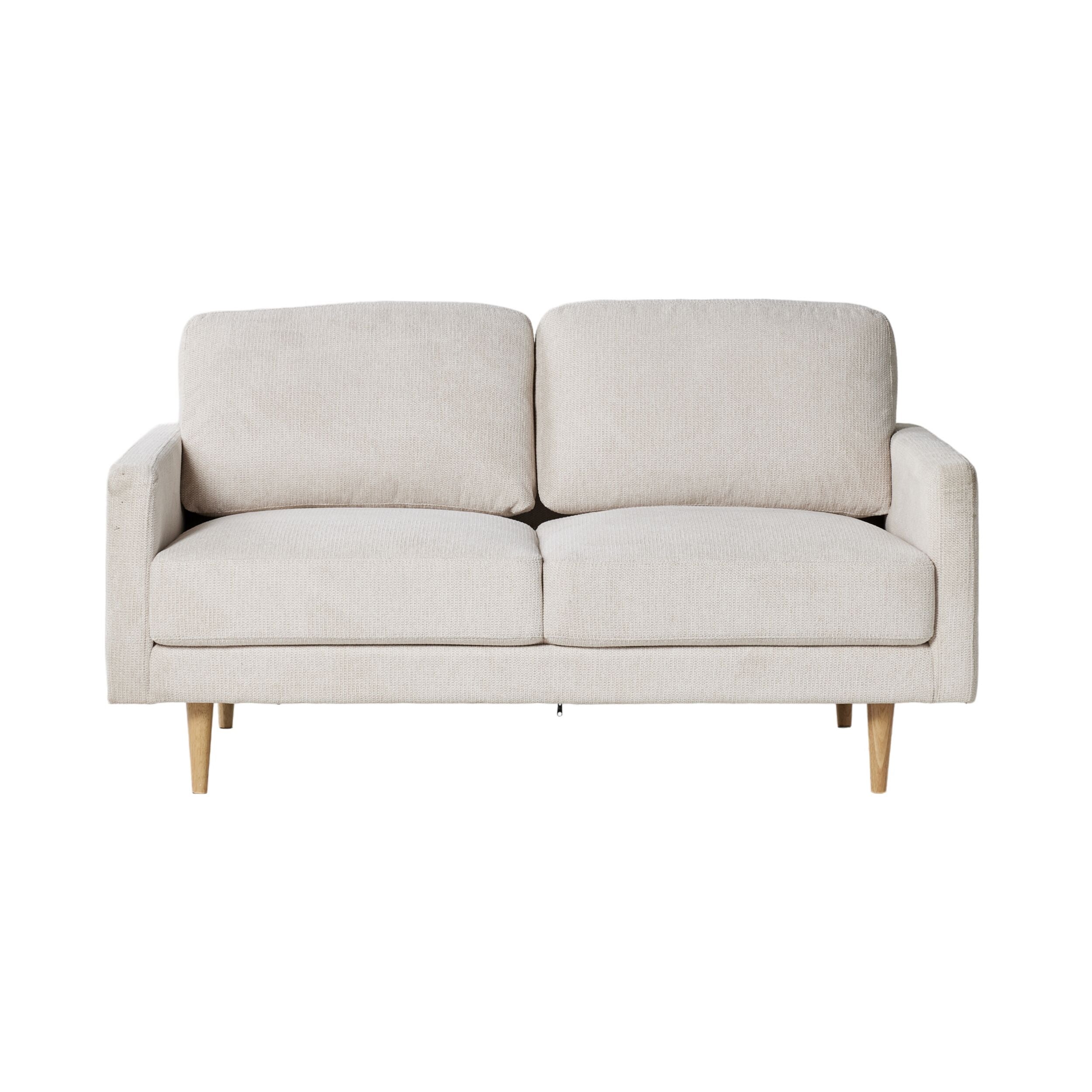 Boden 2 Seater Sofa - Sorrento Almond Upholstered Loveseat for Living Room, Small Space & Apartment | Comfortable Modern Couch for Lounge, Reading Nook & Guest Seating