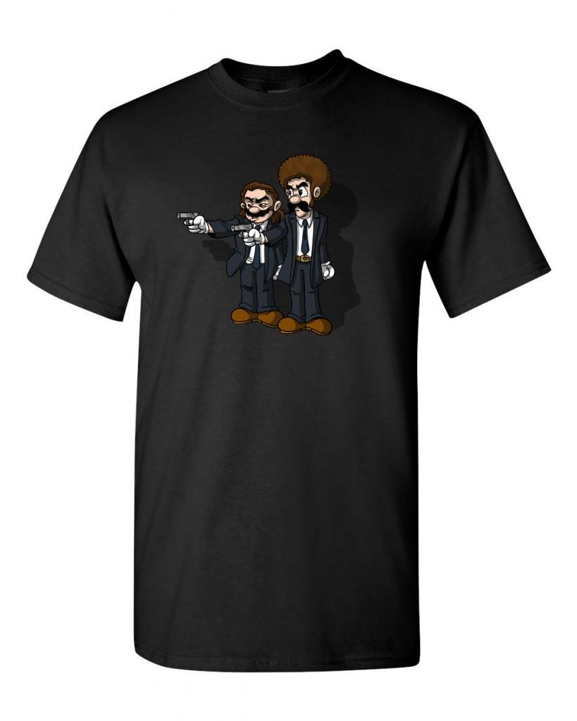 Pulp Plumber Gun Men Novelty T-Shirt for Adults - Funny Graphic Tee for Men, Casual Wear & Costume Parties