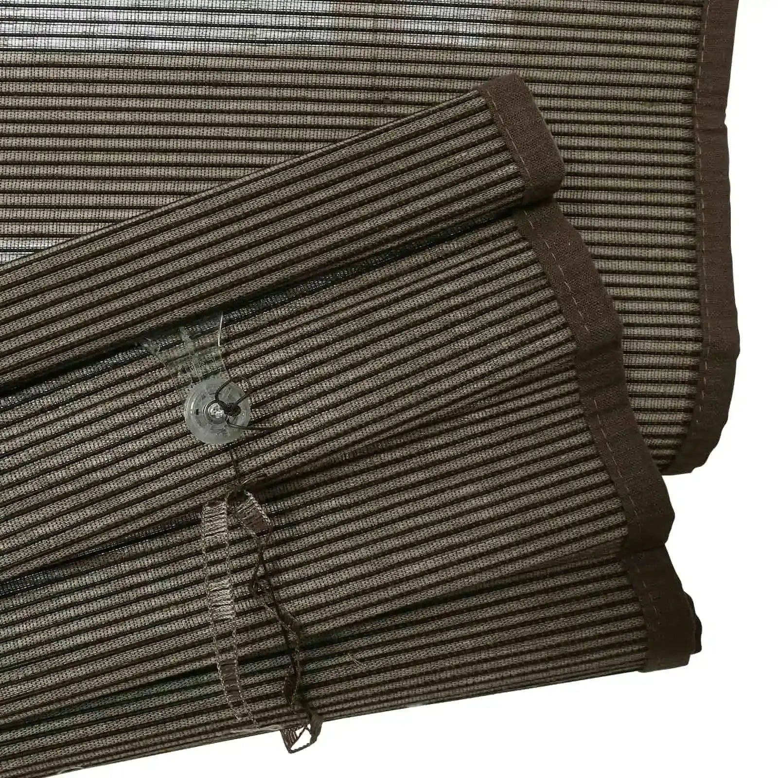 Rae Natural Flax Bamboo Woven Window Shade | Blackout Roller Blind for Privacy & Light Control | Perfect for Bedroom, Living Room & Office