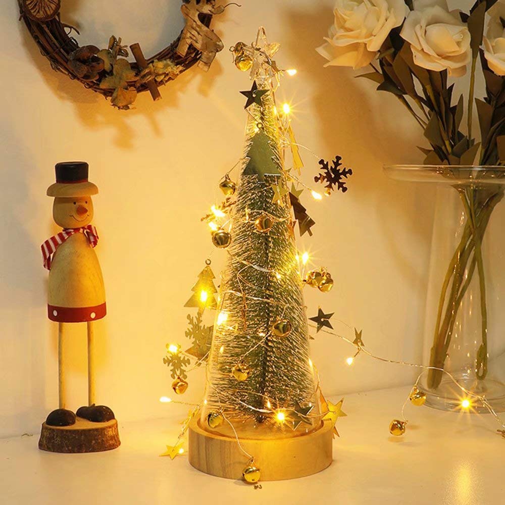 2-Pack Christmas LED String Lights with Stars & Bells - 40 Warm White LED Fairy Lights for Indoor Outdoor Decor - Perfect for Bedroom, Christmas Tree, Parties, Weddings, Centerpieces & Holiday Home Decoration