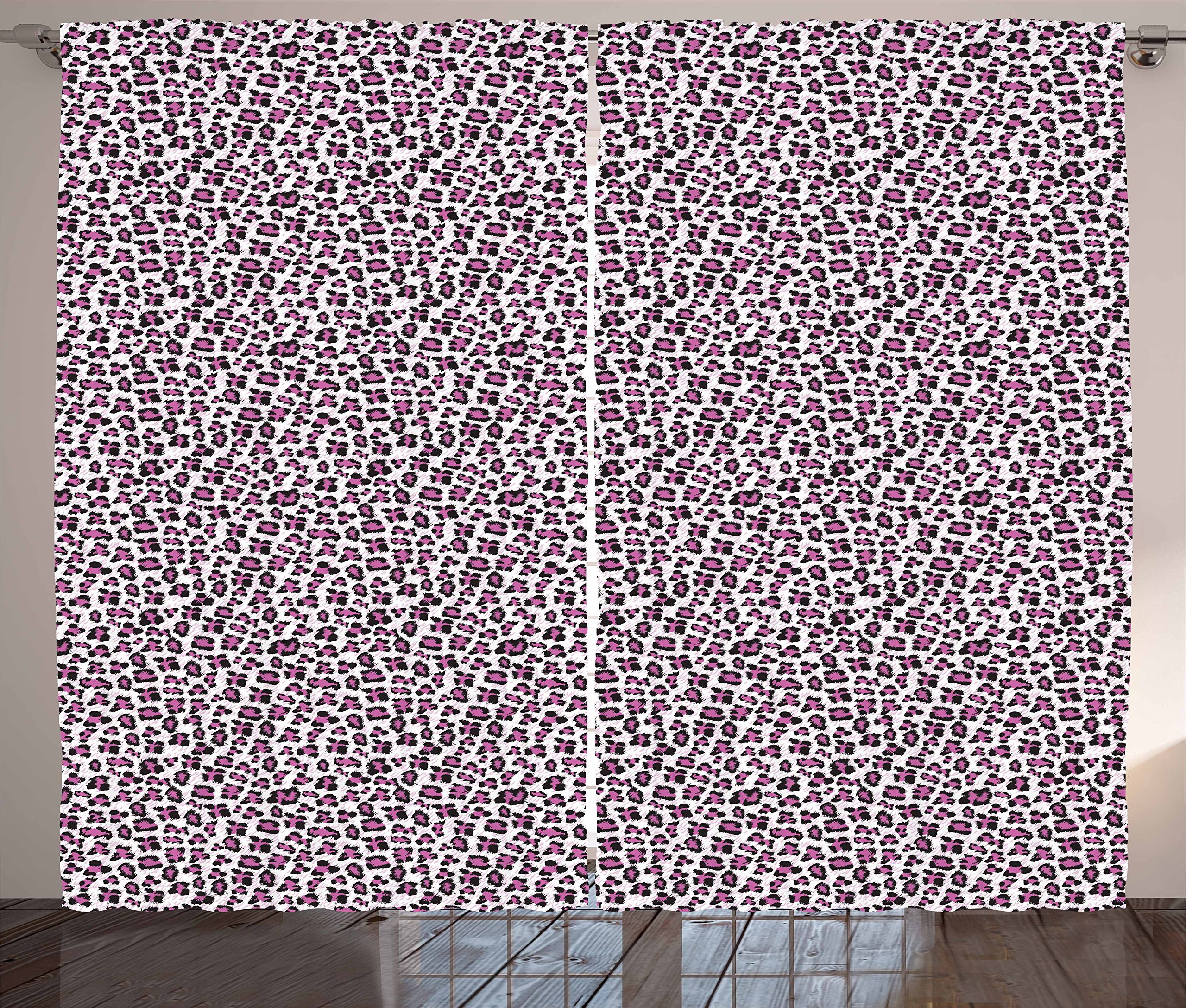 Ambesonne Leopard Print Curtains 108