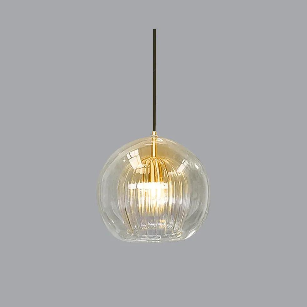 Modern Clear Glass Bubble Pendant Light for Dining Room - Elegant Hanging Chandelier for Kitchen Island, Breakfast Nook & Contemporary Home Decor