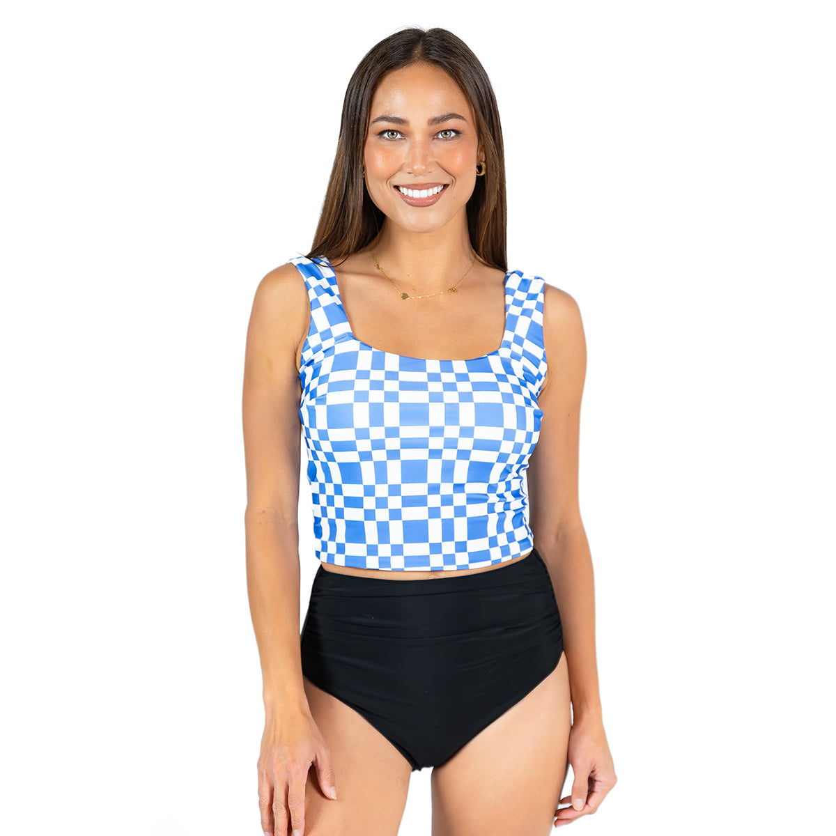 Square Neck Crop Tankini Top for Women - Sexy Swimwear Bikini Set - Perfect for Beach, Pool, and Summer Vacations