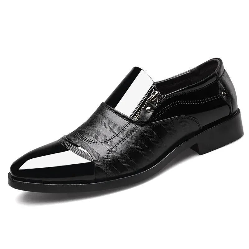 Men's Dress Shoes - Zipper Oxford Shoes for Formal Wear & Business Attire | Comfortable & Stylish for Weddings, Office & Special Occasions