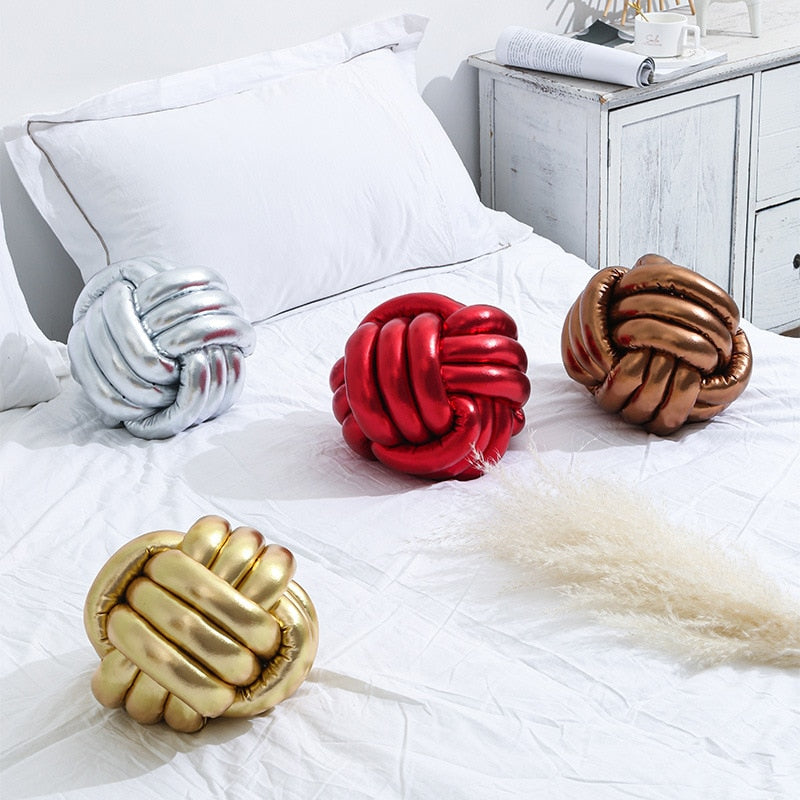Twist Pillow Knot Round - Soft and Comfortable Decorative Throw Pillow for Sofa, Bed, Couch - Perfect for Home Decor, Living Room, Bedroom, Nursery