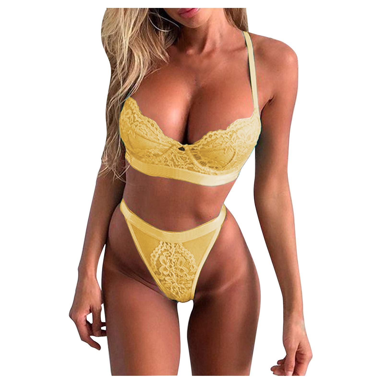 Sexy Lace Lingerie Set for Women - Bra, Panties, Garter Belt & Stockings | Elegant Sleepwear & Romantic Nightwear for Boudoir, Valentine's Day & Special Occasions