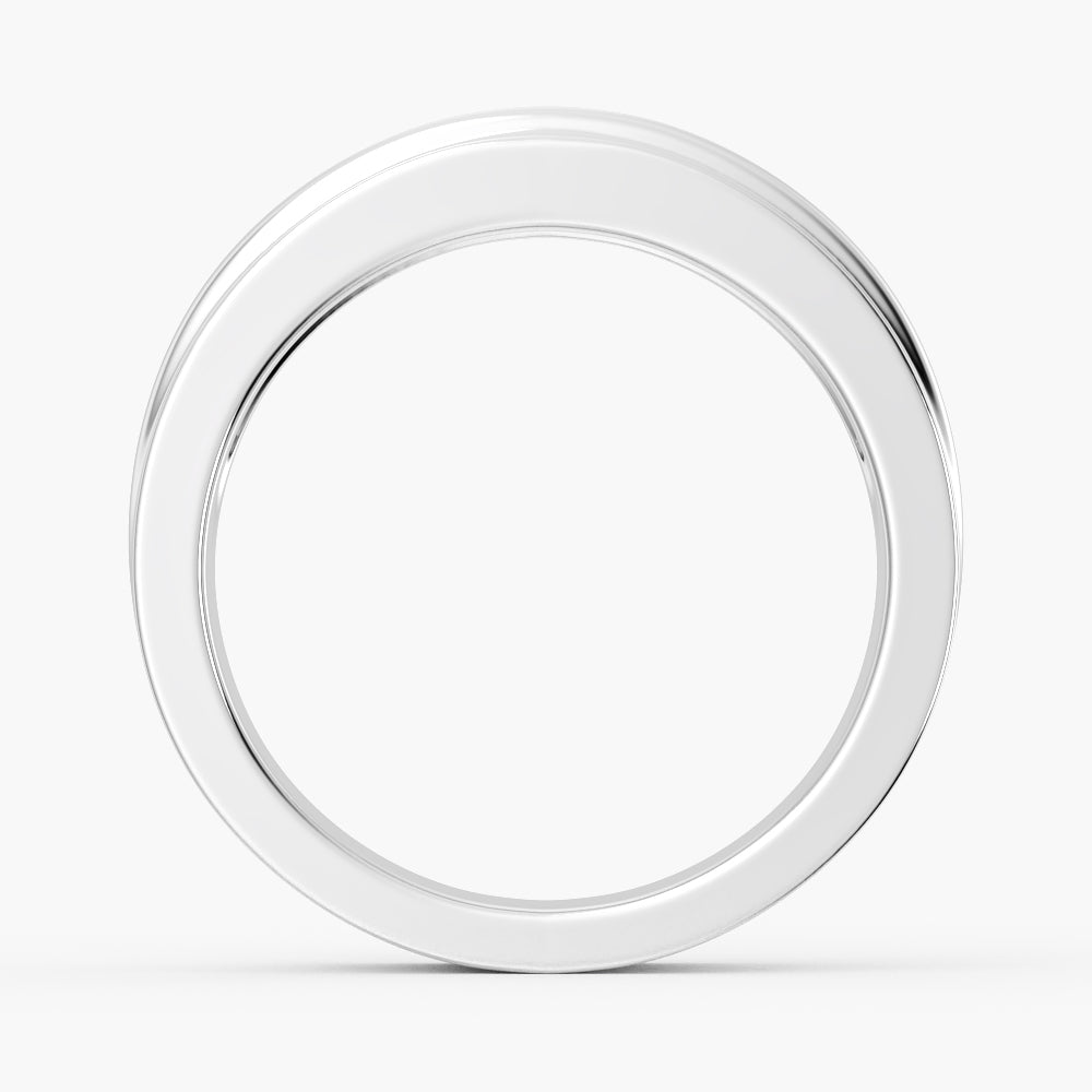 5mm Crossover Channel Set Moissanite Men's Wedding Band Ring - Durable & Hypoallergenic Tungsten Carbide for Everyday Wear - Perfect for Engagement, Anniversary & Special Occasions