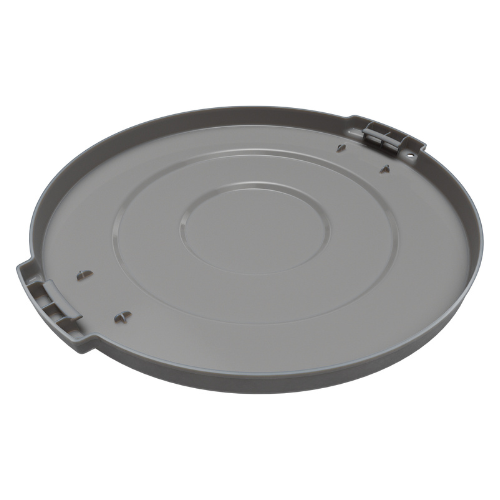 Carlisle 84102123 Bronco Round Trash Can Lid - 20 Gallon, Gray - Durable Waste Bin Cover for Kitchen, Bathroom & Outdoor Use