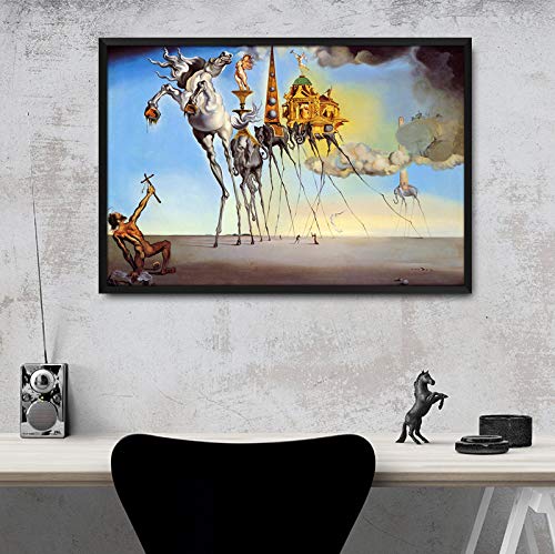 Salvador Dali The Temptation of Saint Anthony Wall Art Print - 24x36 Inches Unframed Poster, High Quality Photo Paper, Home & Office Decor - Perfect for Living Room, Bedroom or Gallery Display
