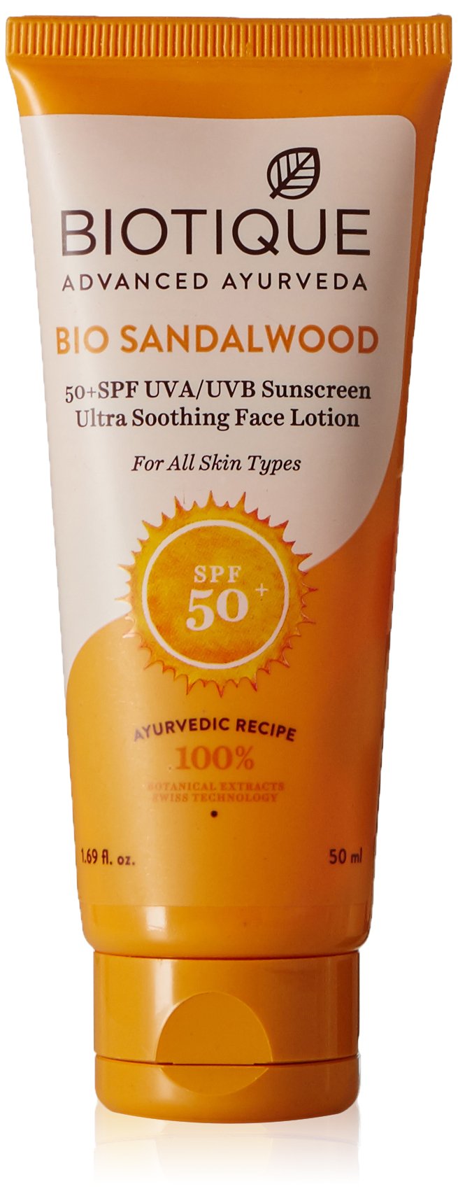 Biotique Bio Sandalwood Sunscreen SPF 50+ Ultra Soothing Face Lotion 50ml & Apricot Refreshing Body Wash 190ml - Natural Skincare for Sun Protection & Daily Hydration - Perfect for Beach, Travel & Sensitive Skin Care Routine