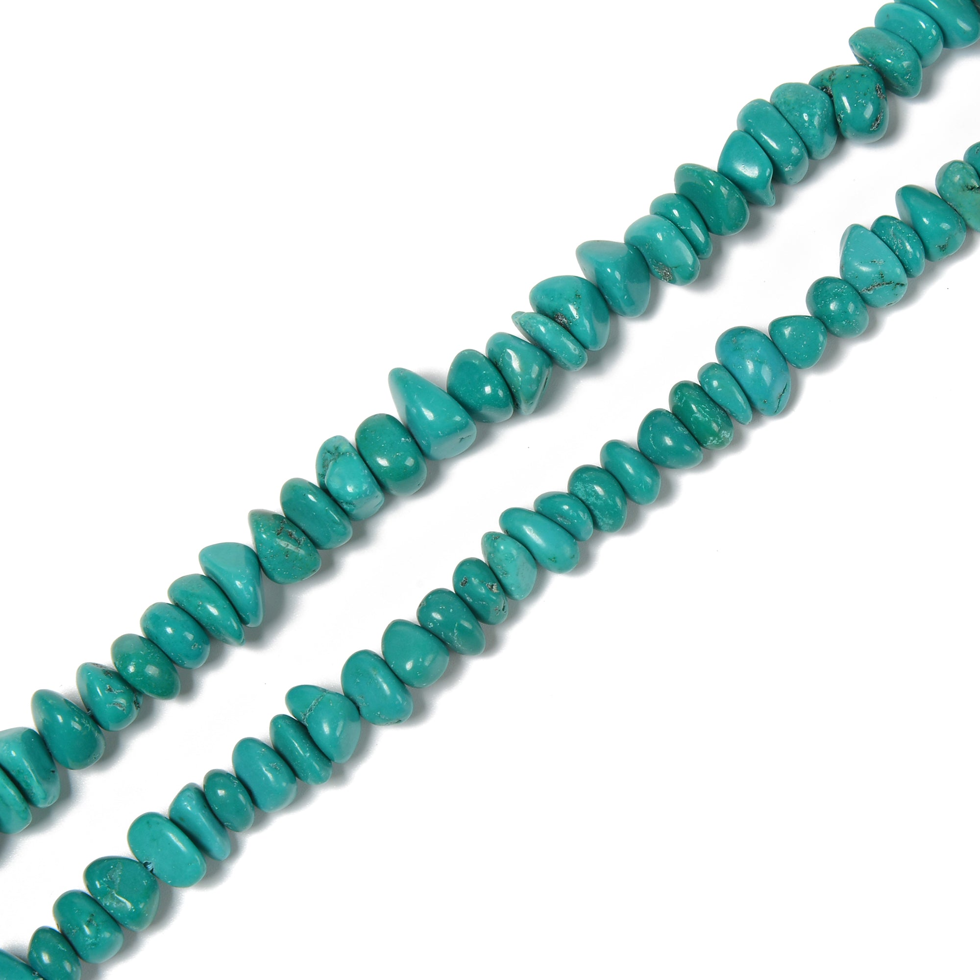 Dark Green Magnesite Turquoise Nugget Beads - 6mm, 8mm, 12mm Sizes - 15.5 Inch Strand for Jewelry Making, DIY Crafts & Boho Style Accessories