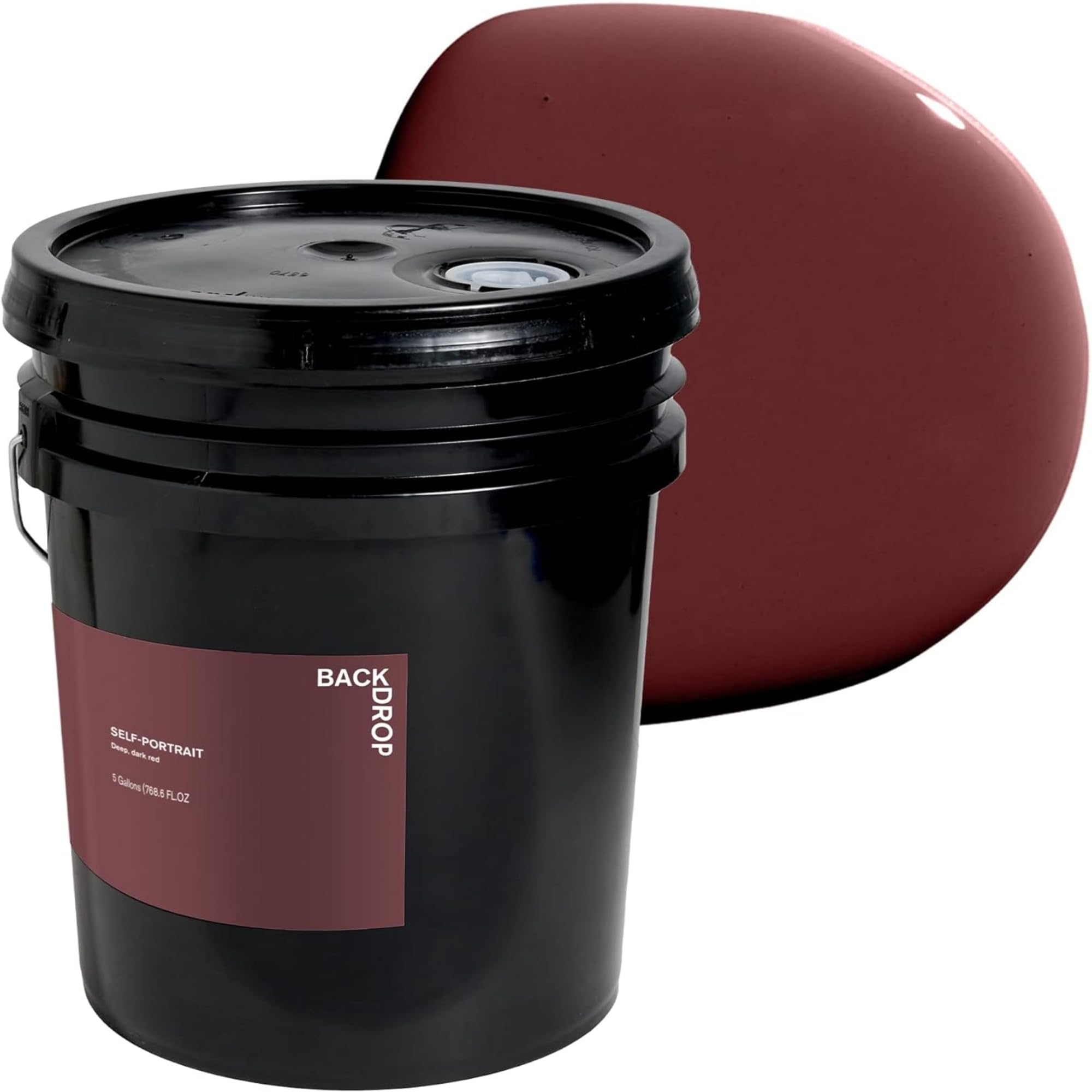 Premium Interior Paint - Standard Semi Matte, Low Sheen Finish | Self-Priming, Low VOC, Green Wise Certified | SELF-PORTRAIT Deep Dark Red | 5 Gallons | Perfect for Living Rooms, Bedrooms & Home Offices