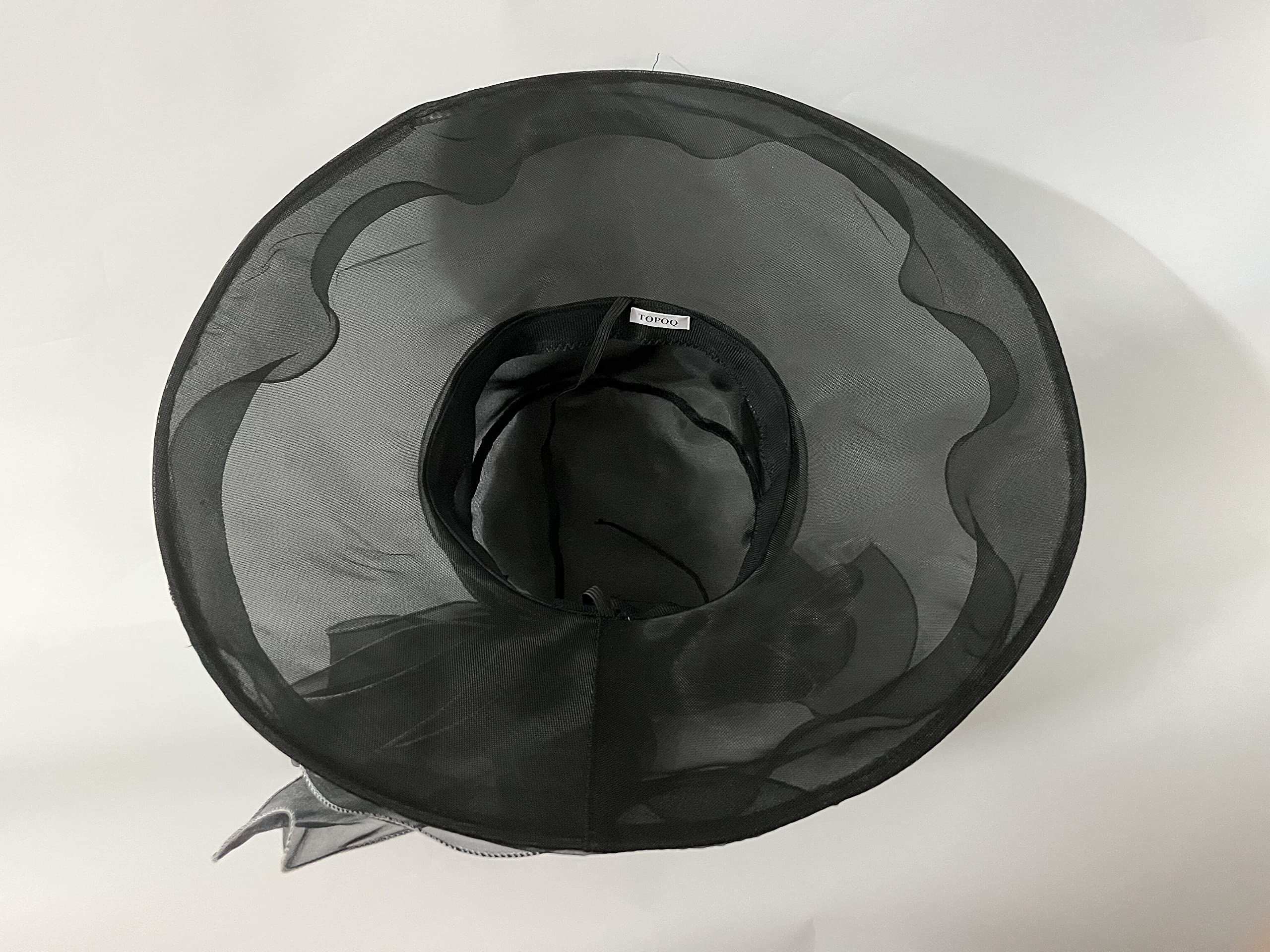 Elegant Women's Organza Wedding Hat - Church, Tea Party & Garden Party Fascinator with Wide Brim for Sun Protection | Perfect for Bridal Showers, Easter Sunday & Formal Events