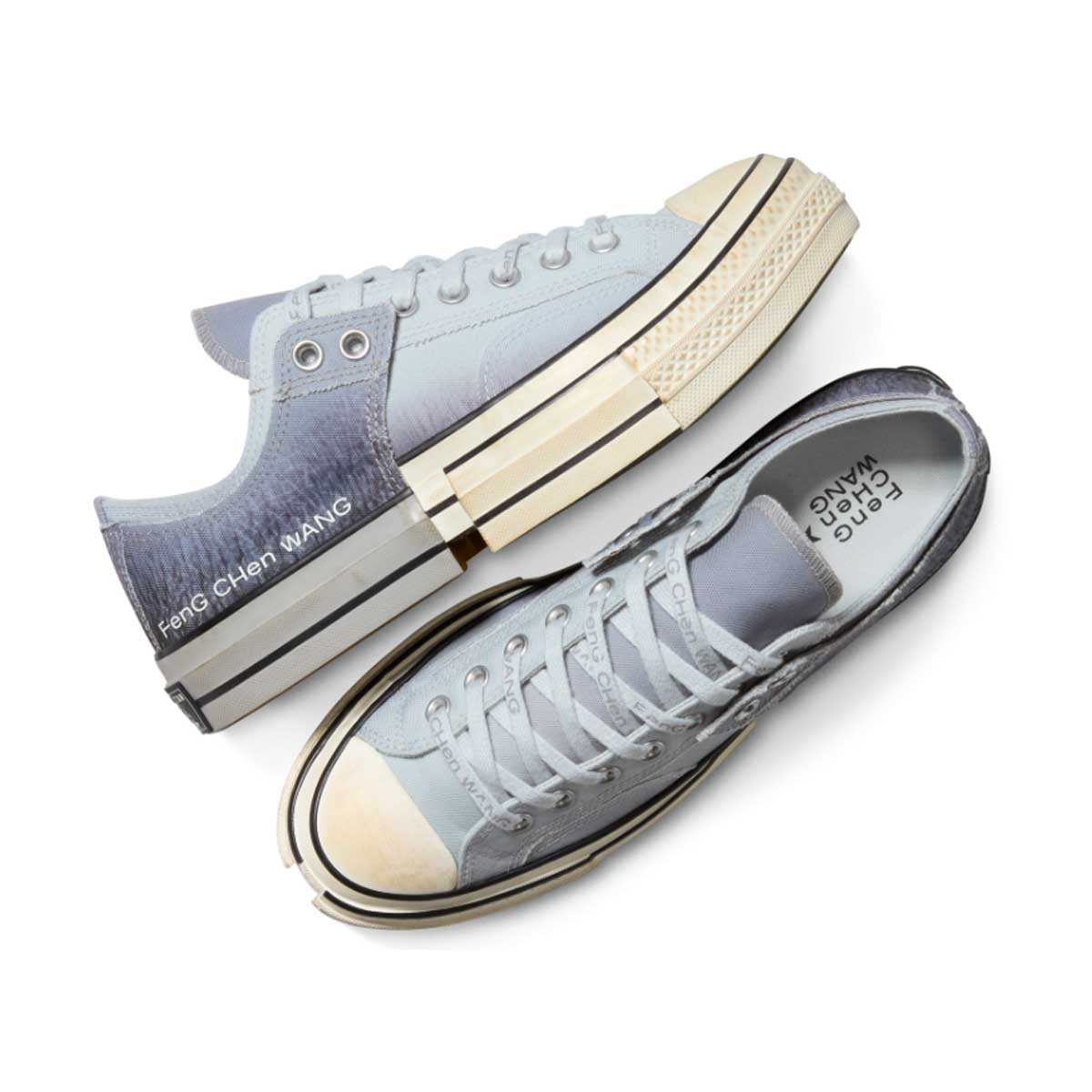 Feng Chen Wang 2-in-1 Chuck 70 Low Top Sneakers in Dove Grey | Unisex Streetwear Fashion for Casual & Urban Style