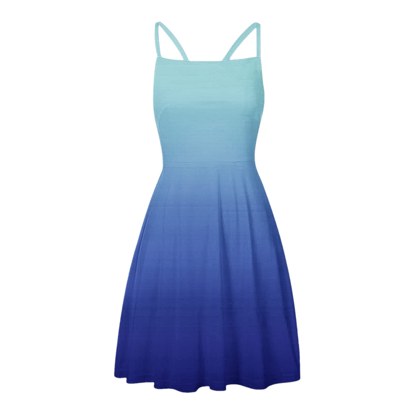 Plus Size Summer Dresses for Women - Casual Flutter Sleeveless Crew Neck Smocked Elastic Waist Maxi Dress | Beach, Vacation & Outdoor Wear