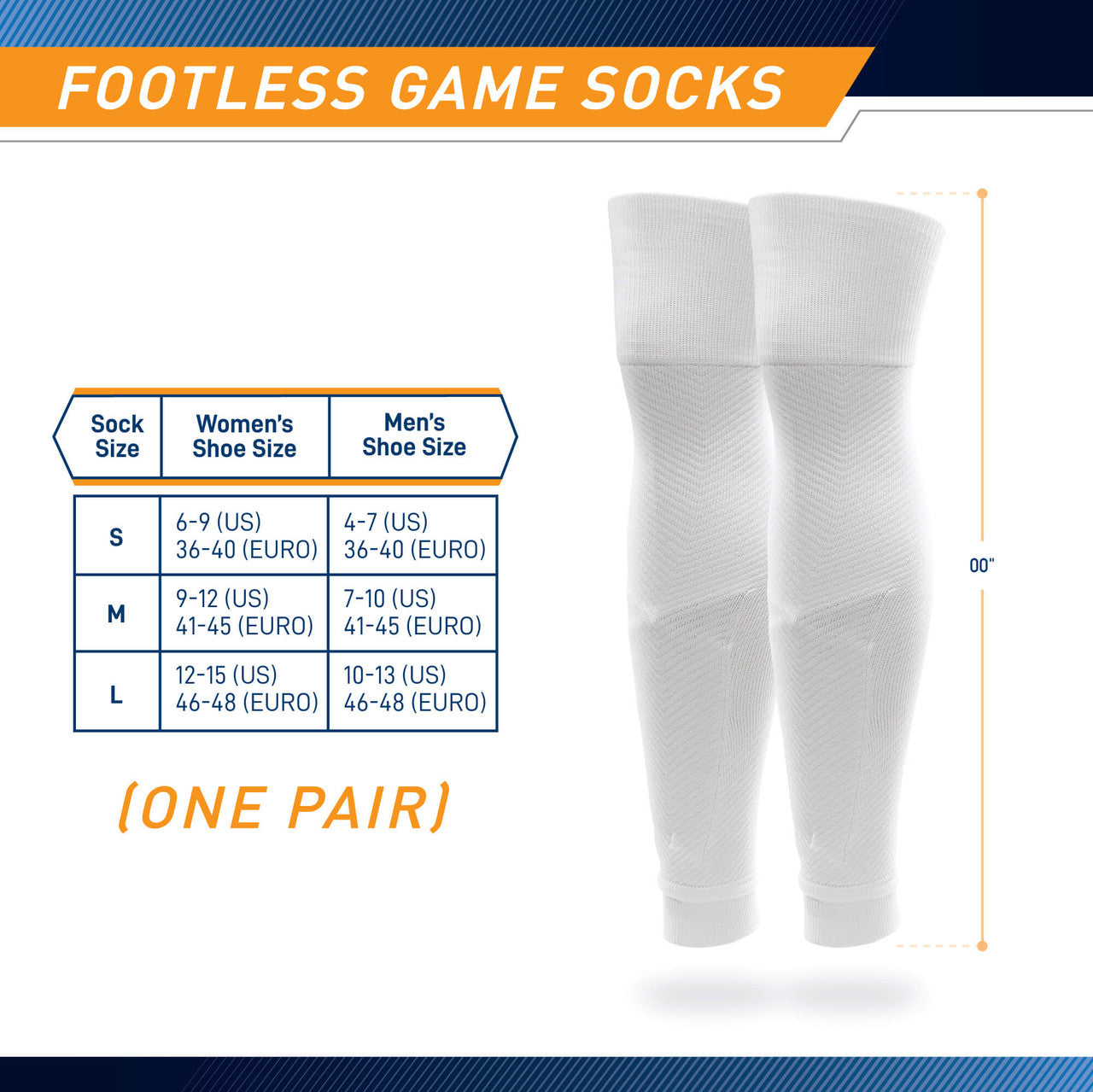 Marcy Sports Footless Soccer Socks - Compression Socks for Shin Guards | Breathable Athletic Socks for Soccer Players & Athletes | Perfect for Training, Matches & Sports Performance