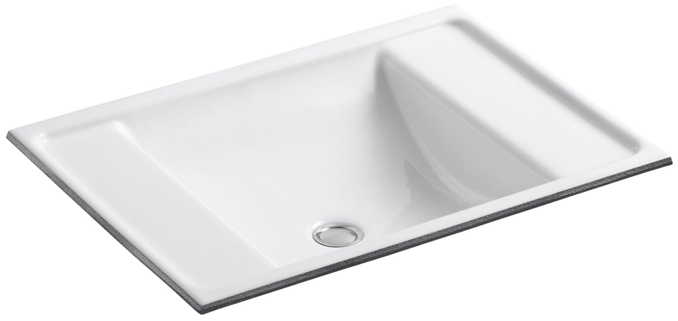 KOHLER Ledges Cast Iron Bathroom Sink - Durable & Stylish Drop-In Lavatory for Modern Homes, Perfect for Master Bathrooms & Powder Rooms