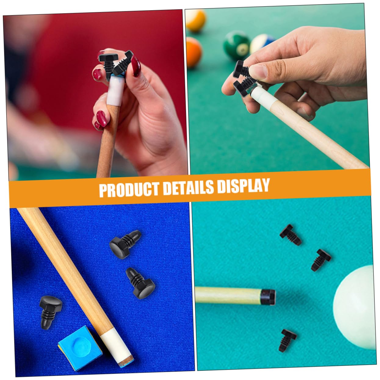 KITANDOVE 10 Pack Billiard Cue Stick Bottom Plugs - Durable Snooker Cue End Covers for Pool Cue Stick Protection - Perfect for Home Game Rooms and Professional Pool Halls