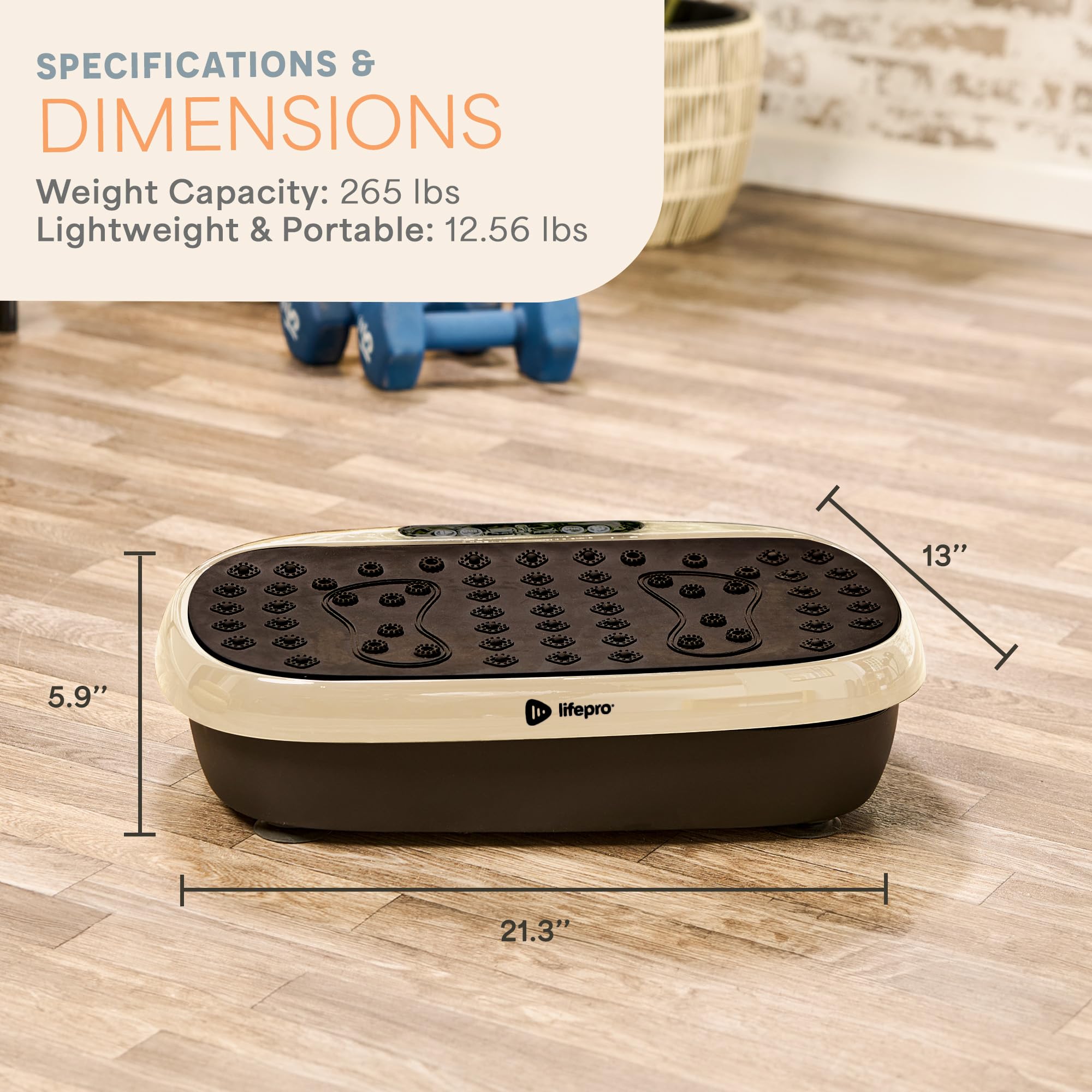Lifepro Vibration Plate Exercise Machine with Magnetic Acupoints - Full Body Vibration Platform for Weight Loss, Muscle Toning & Lymphatic Drainage - Ideal for Home Gym, Beginners & Post-Workout Recovery - Perfect for Fitness Enthusiasts & Physical Therapy
