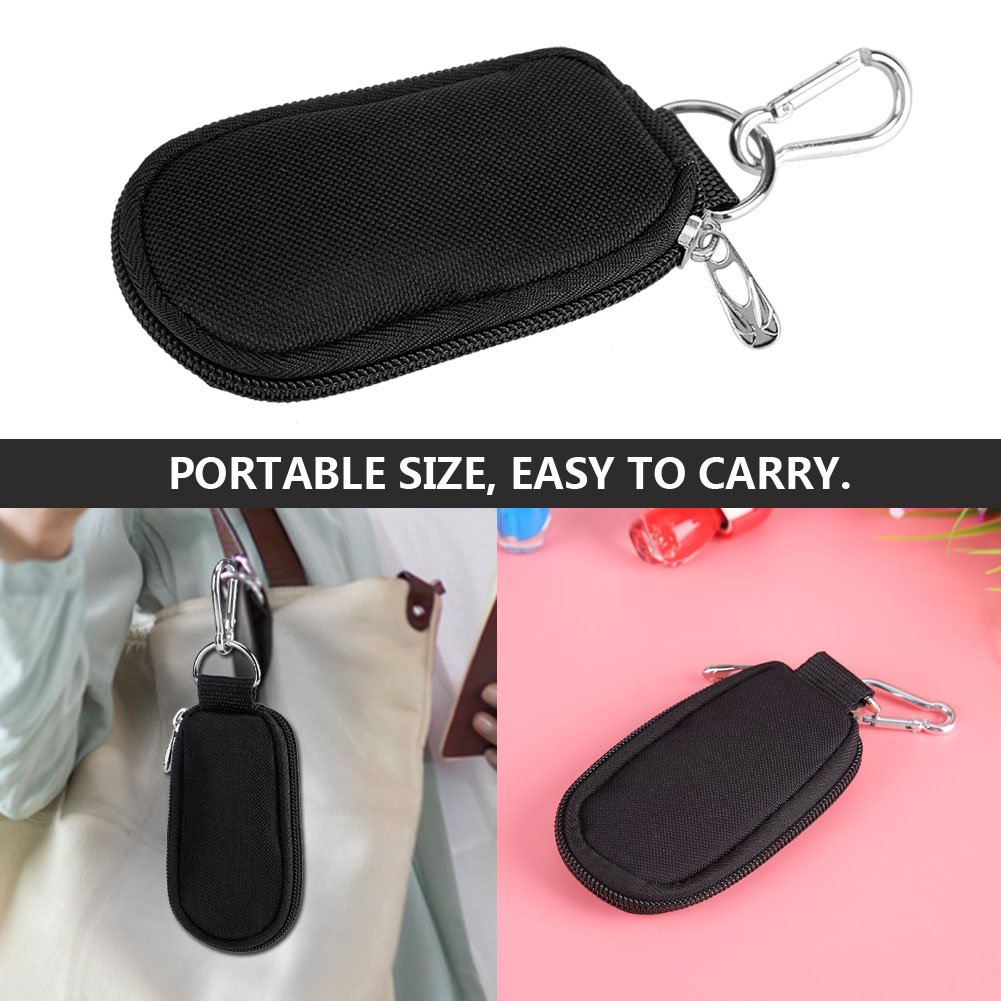 10-Compartment Essential Oil Carrying Case with Keychain - Portable Aromatherapy Storage Bag for Travel & Home Use (Black) | Perfect for Diffusers, Massage Therapy & Yoga Sessions