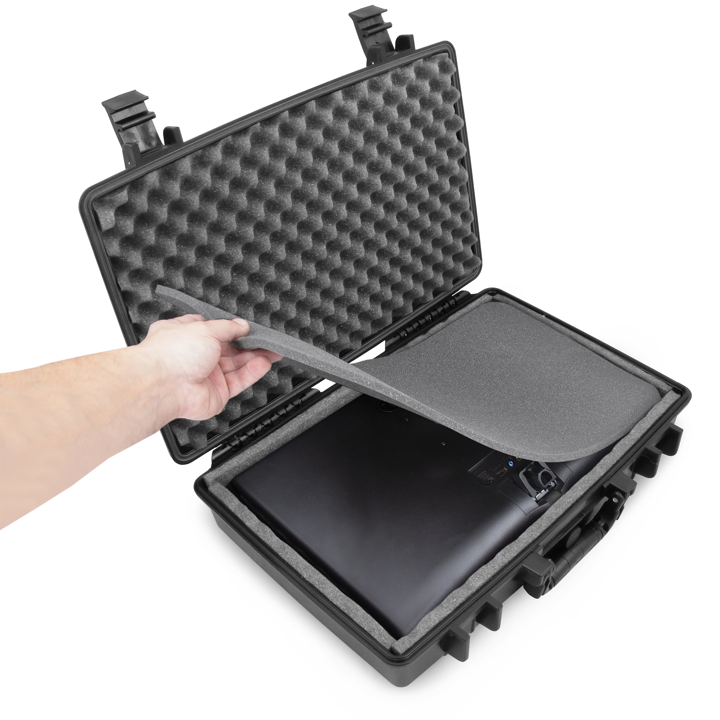 CASEMATIX 15.6-17 Inch Portable Monitor Case - Shockproof Travel Bag with Padded Foam for Gaming Monitors & Laptop Screens, Waterproof Protective Cover - Perfect for Business Travel, Gaming Events & Outdoor Use