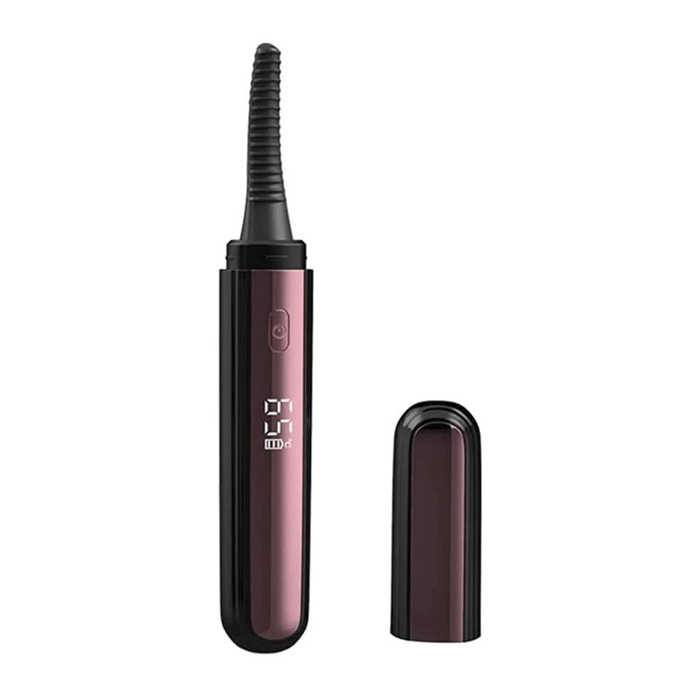 HAOSIZHEYU Electric Heated Eyelash Curler with LCD Display - USB Rechargeable Lash Curling Tool for Natural Curved Lashes | Perfect for Home Use, Travel & Professional Makeup Application