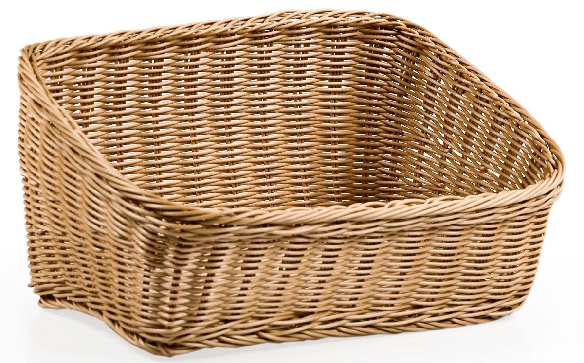 Set of 6 Cascading Woven Baskets with Shorter Front Panel - Rectangular Wicker Storage Bins for Home Organization | Perfect for Shelves, Closets & Bathroom Storage