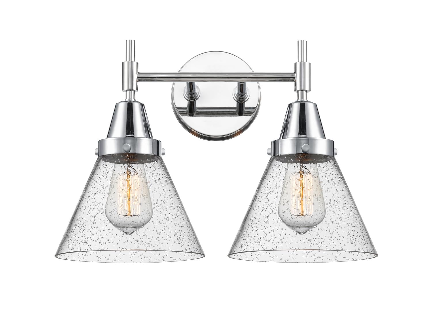 Restoration LED Bath Vanity Light Fixture - Chrome Finish, Silver, 2W LED Bulbs Included | Perfect for Modern Bathroom Lighting and Mirror Illumination