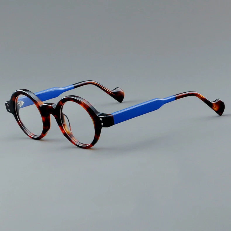 CCspace Unisex Full Rim Round Acetate Eyeglasses 57257 - Stylish Lightweight Frame for Men & Women - Perfect for Reading, Work, and Everyday Fashion
